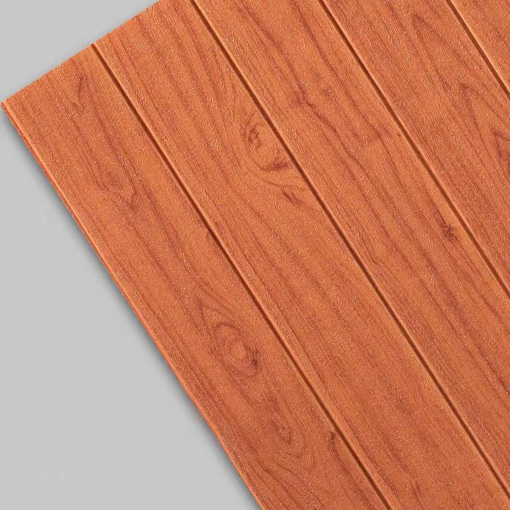 Lisslune | Modern Tin Back Wall Panel Smooth Wall Ceiling Wood Grain Design Set of 1