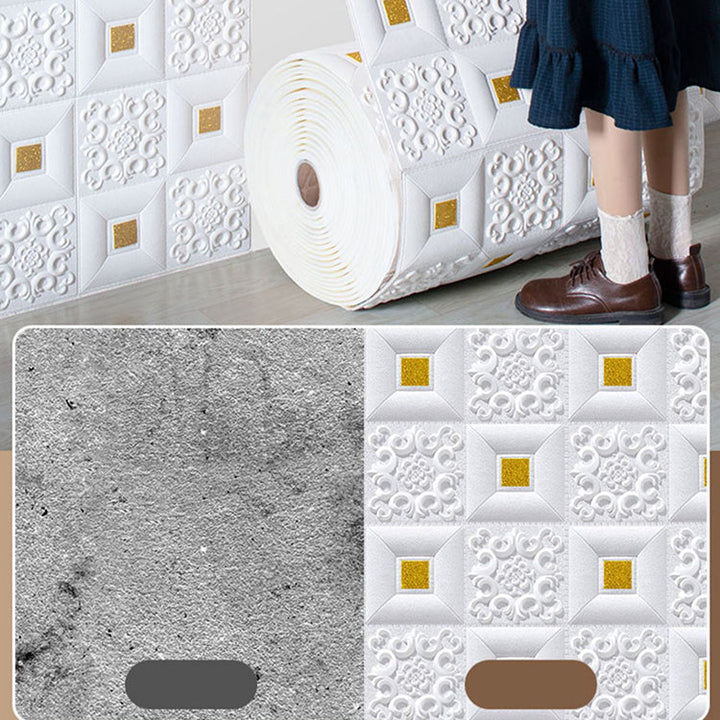 Lisslune | Dreamy Style Pearl Wall Paneling PVC Wall Access Panel Peel and Stick Wall Tile