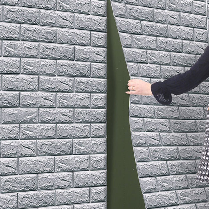 Lisslune | Modern Wall Shelf 3D Brick Bedroom and Living Room Wall Panels