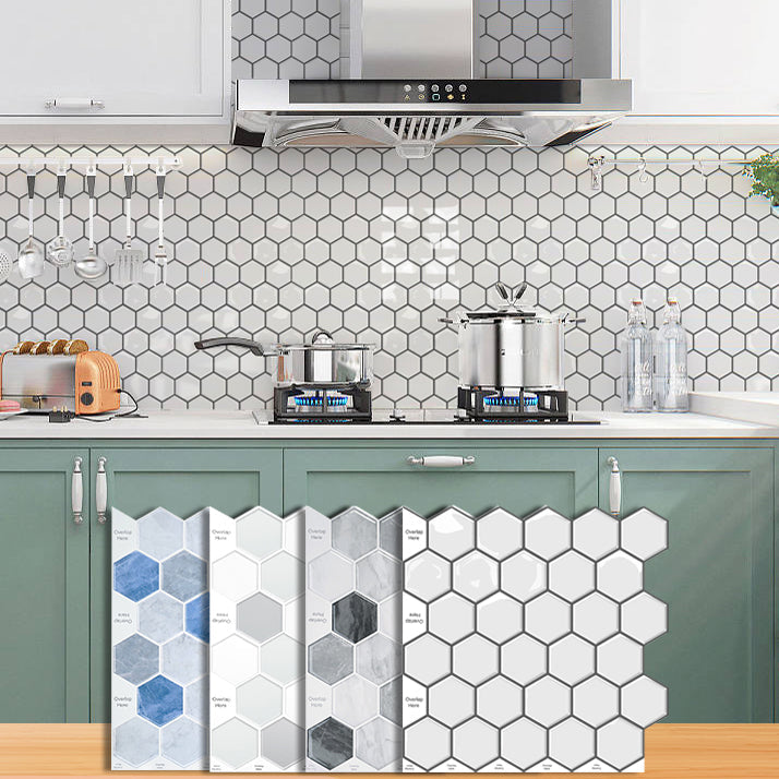 Lisslune | Square Peel and Stick Back Wall Modern Plastic Peel and Stick Back Wall