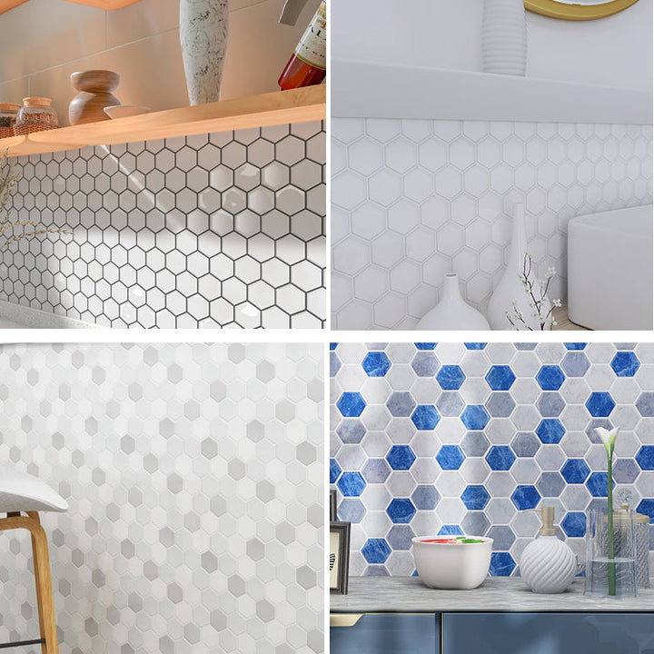 Lisslune | Square Peel and Stick Back Wall Modern Plastic Peel and Stick Back Wall