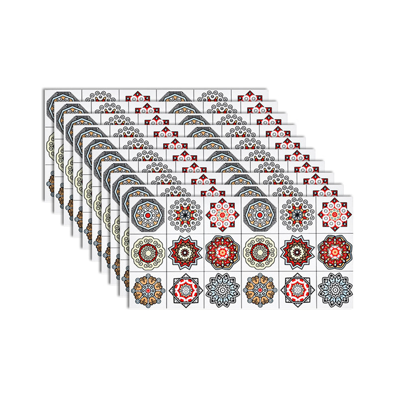 Lisslune | PVC Rectangular 10 Pack 12" X 23" Peel & Stick Mosaic Tile Kitchen and Bathroom