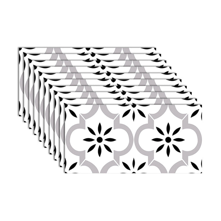 Lisslune | PVC Rectangular 10 Pack 12" X 23" Peel & Stick Mosaic Tile Kitchen and Bathroom