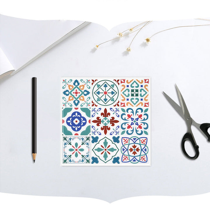 Lisslune | Square Print Plastic Peel & Stick Tile Field Tile for Backsplash