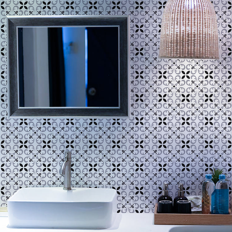 Lisslune | Print Plastic Peel & Stick Tile Field Tile for Splashback Wall