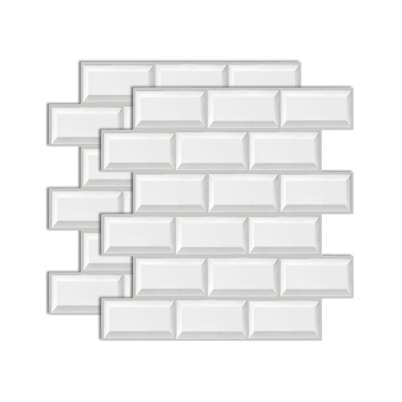 Lisslune | Plastic Peel-and-Stick Tiles Indoor Subway Tiles Wallpaper with Waterproof