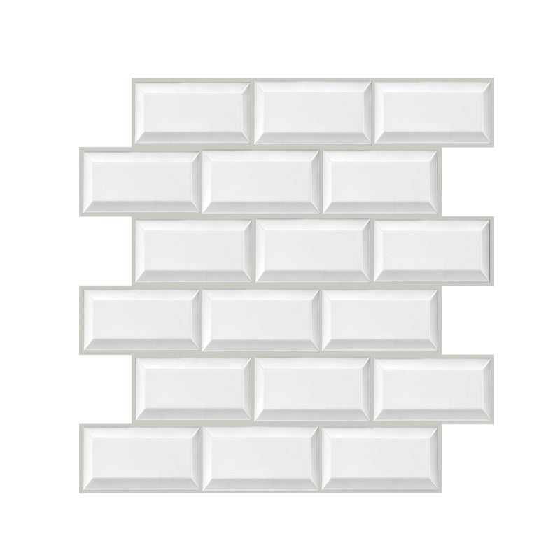 Lisslune | Plastic Peel-and-Stick Tiles Indoor Subway Tiles Wallpaper with Waterproof