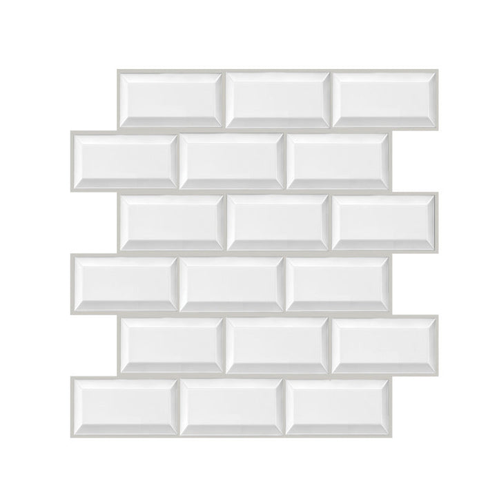 Lisslune | Plastic Peel-and-Stick Tiles Indoor Subway Tiles Wallpaper with Waterproof