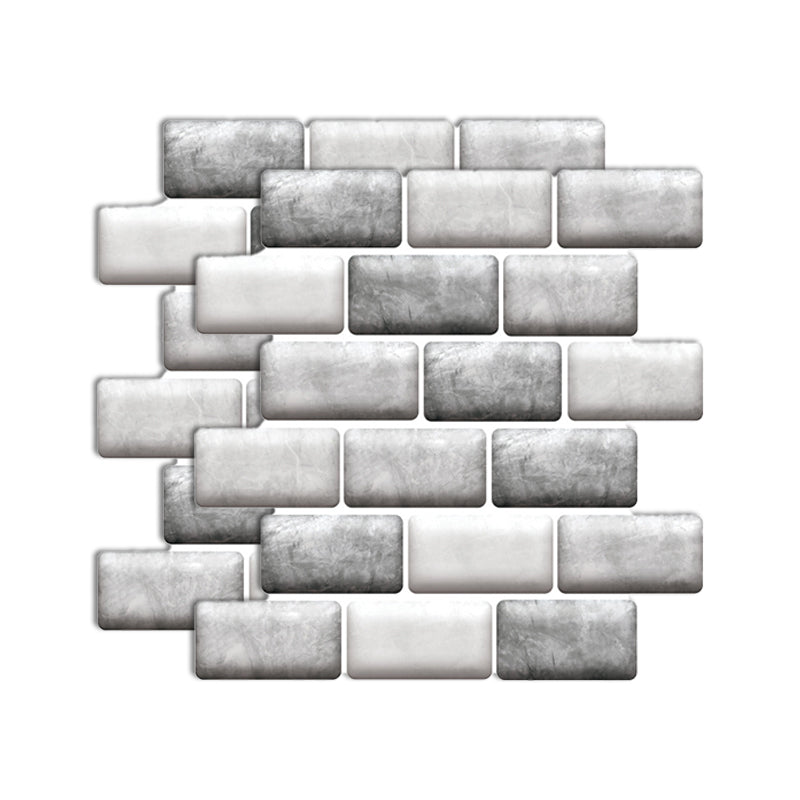 Lisslune | Plastic Peel-and-Stick Tiles Indoor Subway Tiles Wallpaper with Waterproof