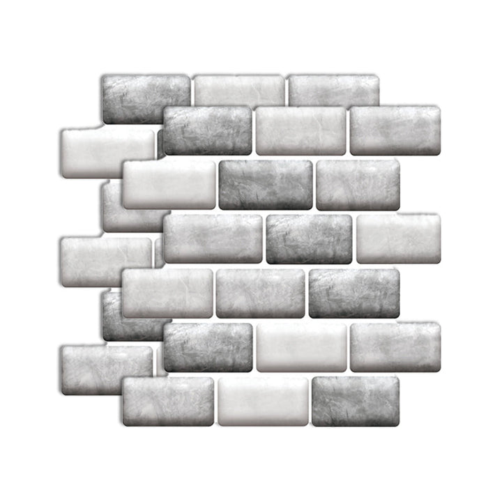 Lisslune | Plastic Peel-and-Stick Tiles Indoor Subway Tiles Wallpaper with Waterproof