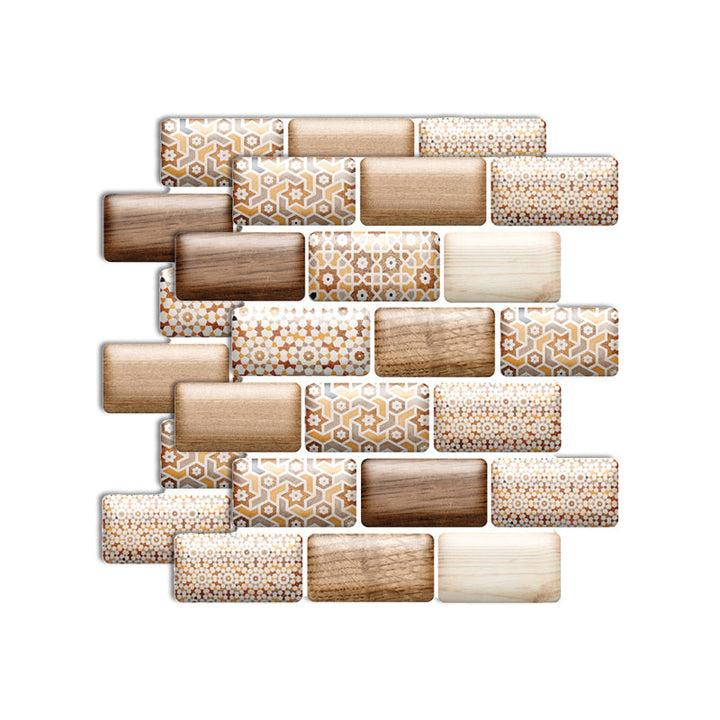 Lisslune | Plastic Peel-and-Stick Tiles Indoor Subway Tiles Wallpaper with Waterproof
