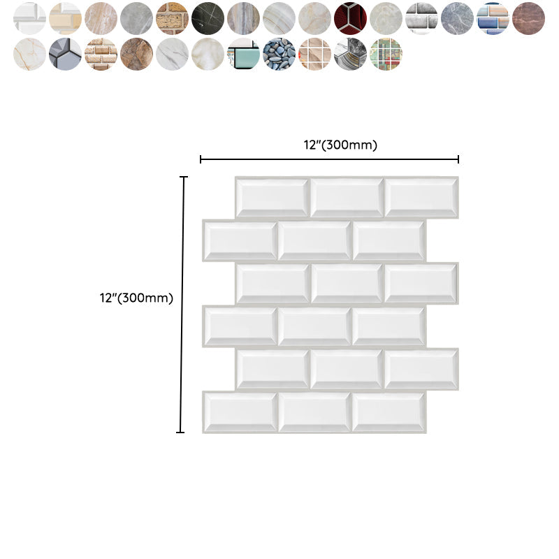 Lisslune | Plastic Peel-and-Stick Tiles Indoor Subway Tiles Wallpaper with Waterproof