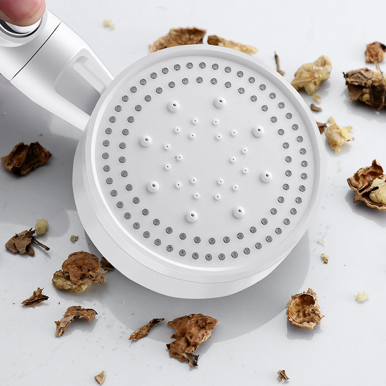 Lisslune | 5 Sprays Shower Head Round Wall Mounted Plastic Wall Connector Holder Handheld Shower Head