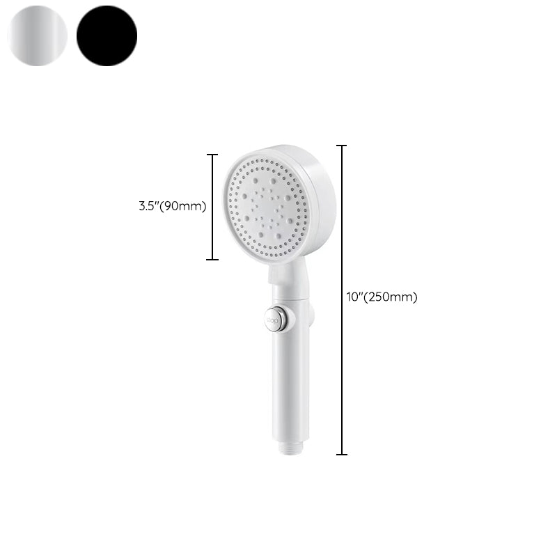 Lisslune | 5 Sprays Shower Head Round Wall Mounted Plastic Wall Connector Holder Handheld Shower Head