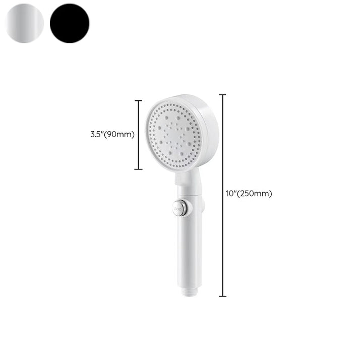 Lisslune | 5 Sprays Shower Head Round Wall Mounted Plastic Wall Connector Holder Handheld Shower Head