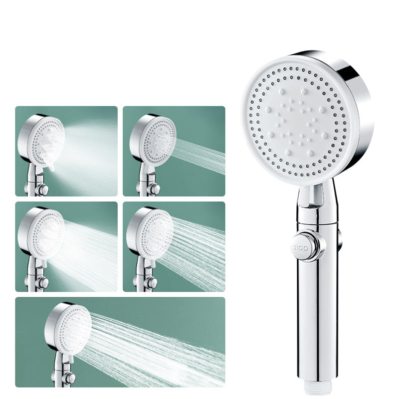 Lisslune | Round Handheld Showerhead Modern Plastic Head with Self-Cleaning