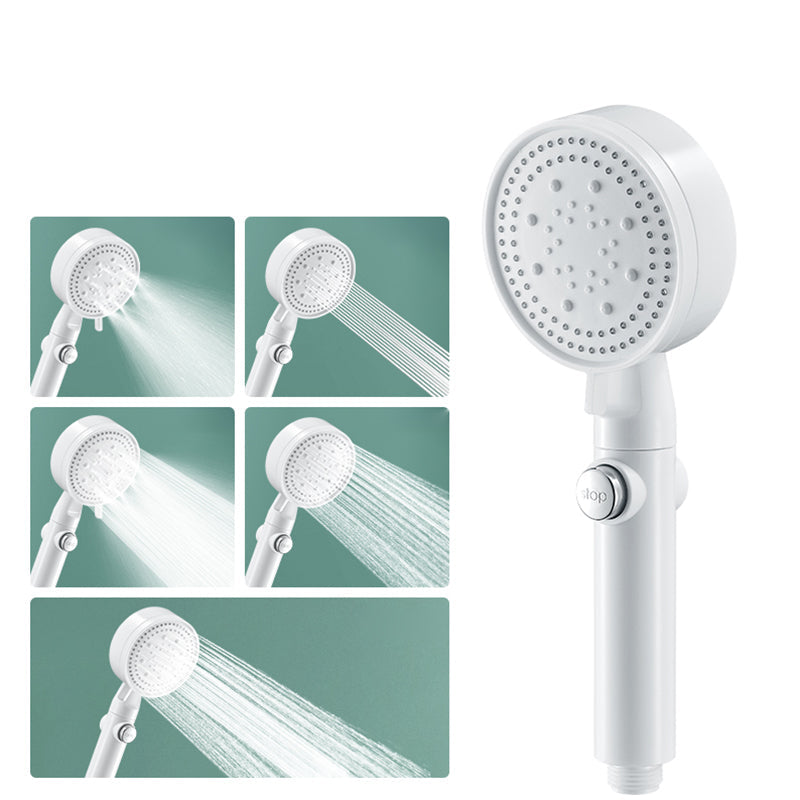 Lisslune | Round Handheld Showerhead Modern Plastic Head with Self-Cleaning