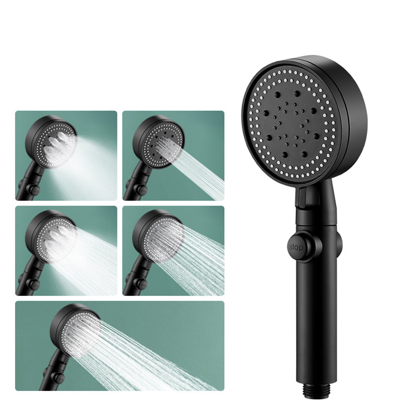 Lisslune | Round Handheld Showerhead Modern Plastic Head with Self-Cleaning