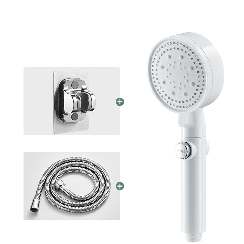 Lisslune | Round Handheld Showerhead Modern Plastic Head with Self-Cleaning