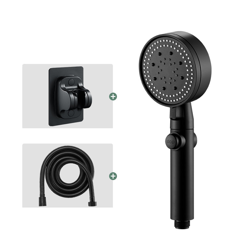 Lisslune | Round Handheld Showerhead Modern Plastic Head with Self-Cleaning