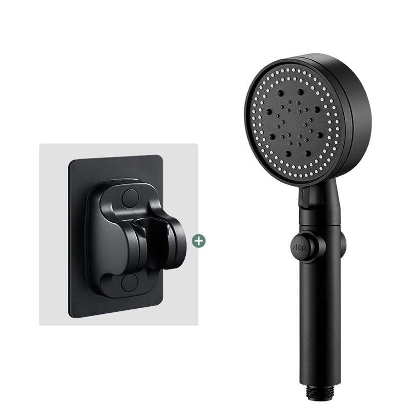 Lisslune | Round Handheld Showerhead Modern Plastic Head with Self-Cleaning