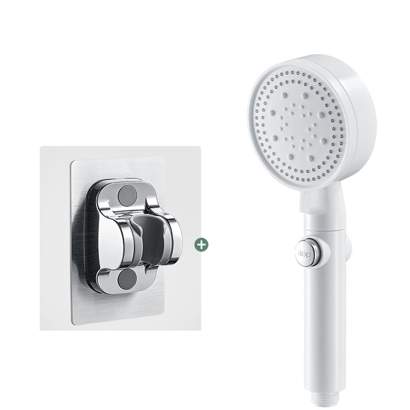Lisslune | Round Handheld Showerhead Modern Plastic Head with Self-Cleaning