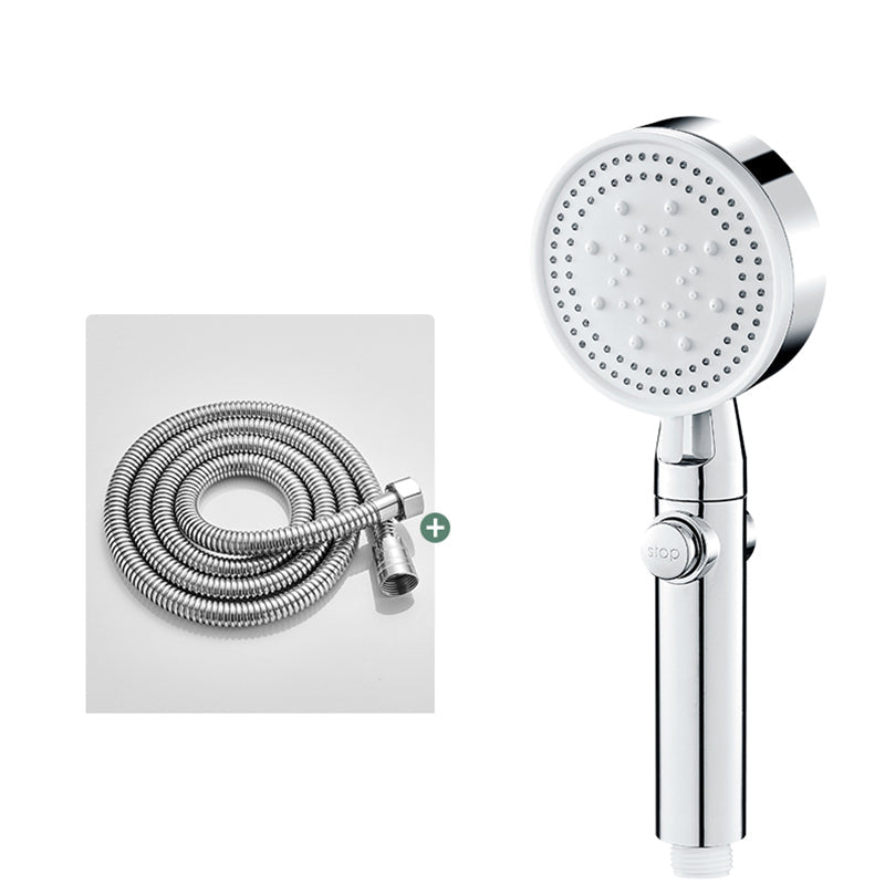 Lisslune | Round Handheld Showerhead Modern Plastic Head with Self-Cleaning
