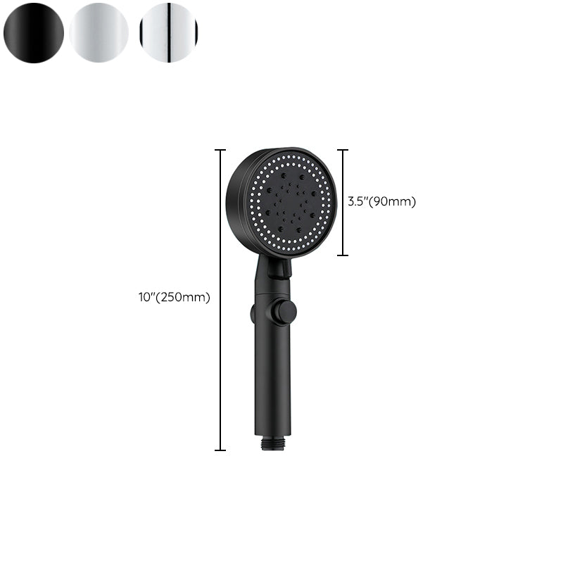 Lisslune | Round Handheld Showerhead Modern Plastic Head with Self-Cleaning