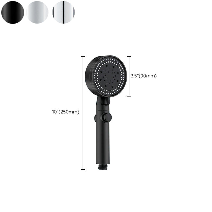 Lisslune | Round Handheld Showerhead Modern Plastic Head with Self-Cleaning