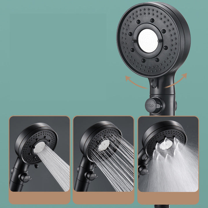 Lisslune | Round Shower Head Plastic Modern Shower Head with Adjustable Spray Pattern