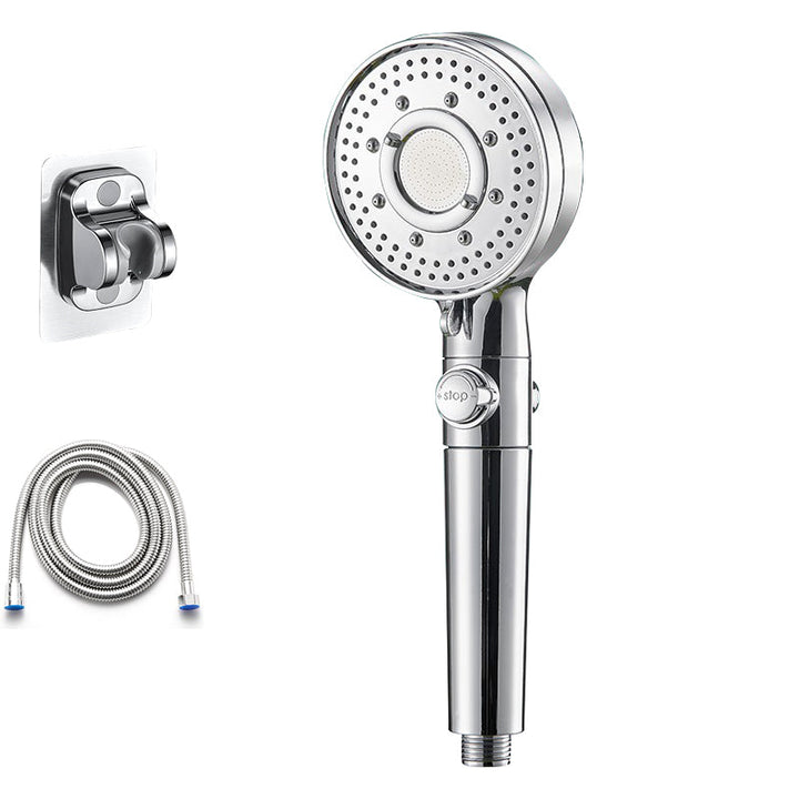 Lisslune | Round Shower Head Plastic Modern Shower Head with Adjustable Spray Pattern