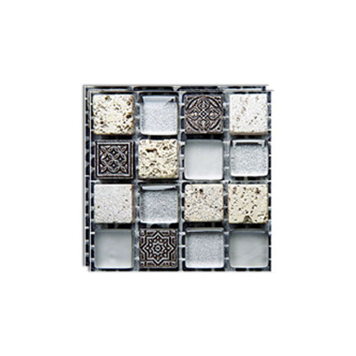Lisslune | Mosaic Tile Wall Wallpaper Plastic Peel and Stick Wall Tile with Waterproof