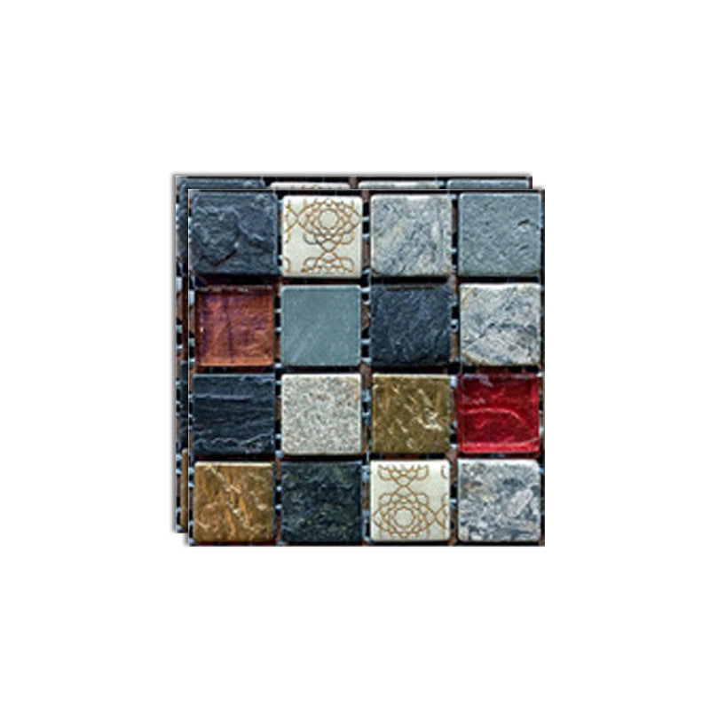 Lisslune | Mosaic Tile Wall Wallpaper Plastic Peel and Stick Wall Tile with Waterproof