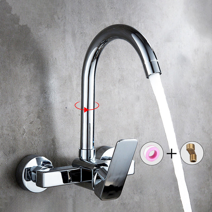 Lisslune | Center connection basin mixer single lever swivel spout center connection fitting
