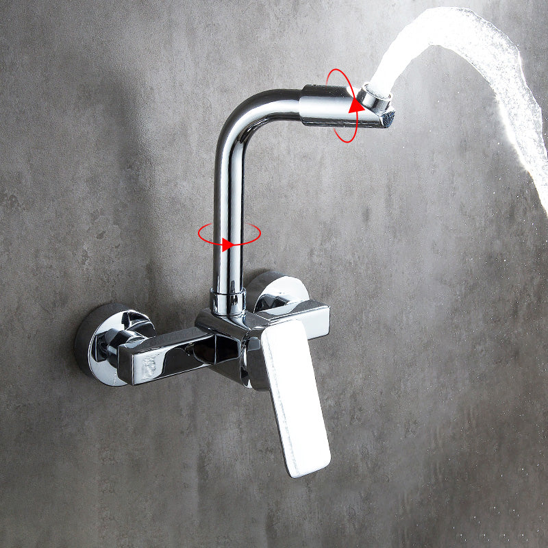 Lisslune | Center connection basin mixer single lever swivel spout center connection fitting