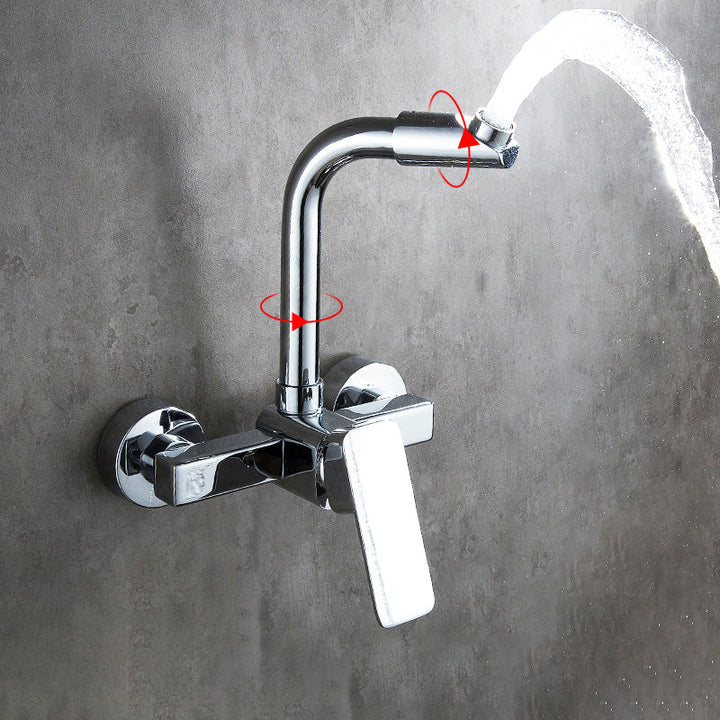 Lisslune | Center connection basin mixer single lever swivel spout center connection fitting