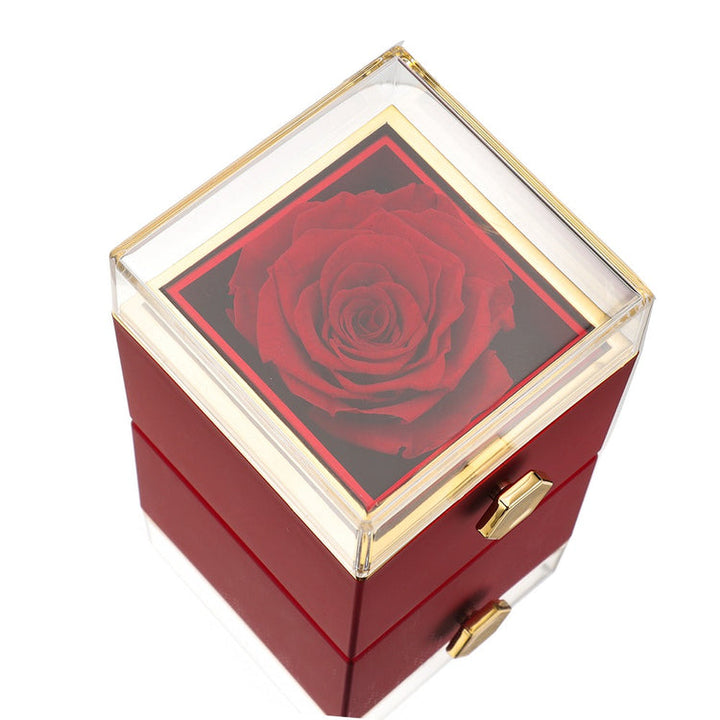 Lisslune | [Ideal Gift] Eternal Rose Box - With engraved necklace & artificial rose