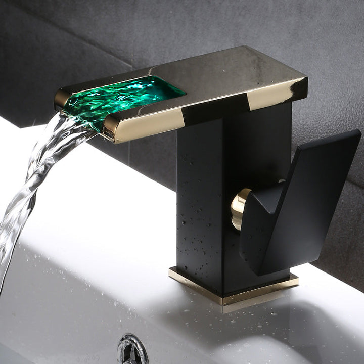 Lisslune | Basin Waterfall Outlet Single Lever Tap with LED Light