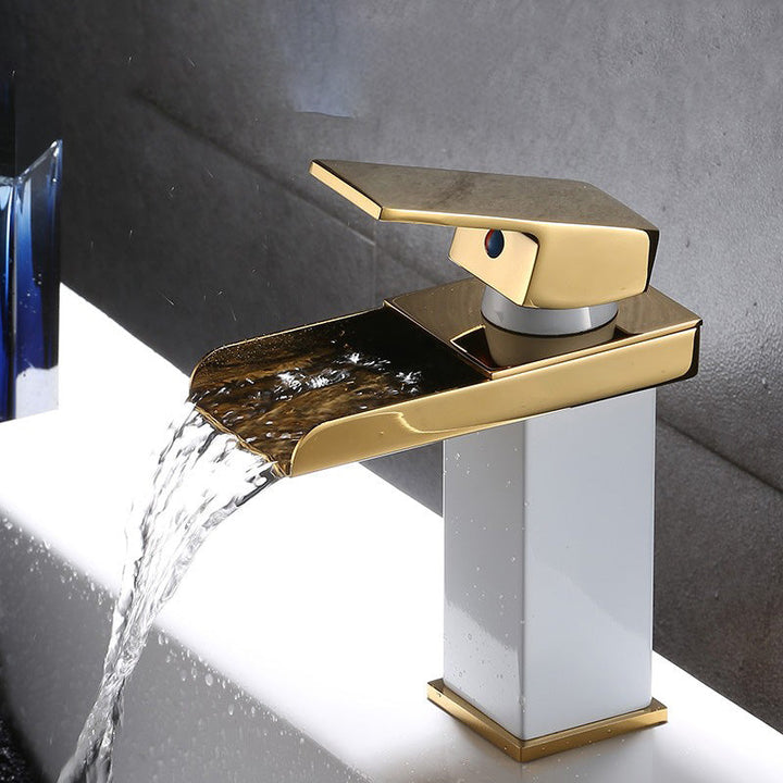 Lisslune | Basin Waterfall Outlet Single Lever Tap with LED Light