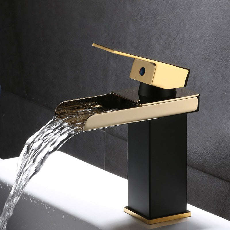 Lisslune | Basin Waterfall Outlet Single Lever Tap with LED Light