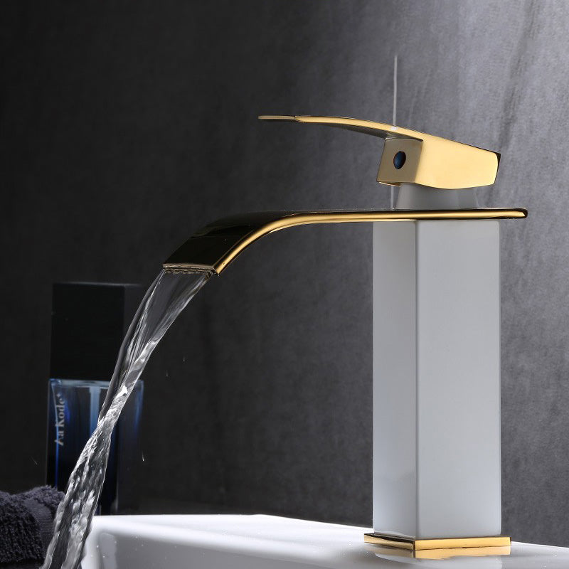 Lisslune | Basin Waterfall Outlet Single Lever Tap with LED Light