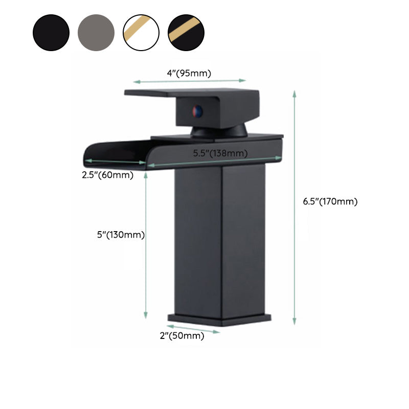Lisslune | Basin Waterfall Outlet Single Lever Tap with LED Light