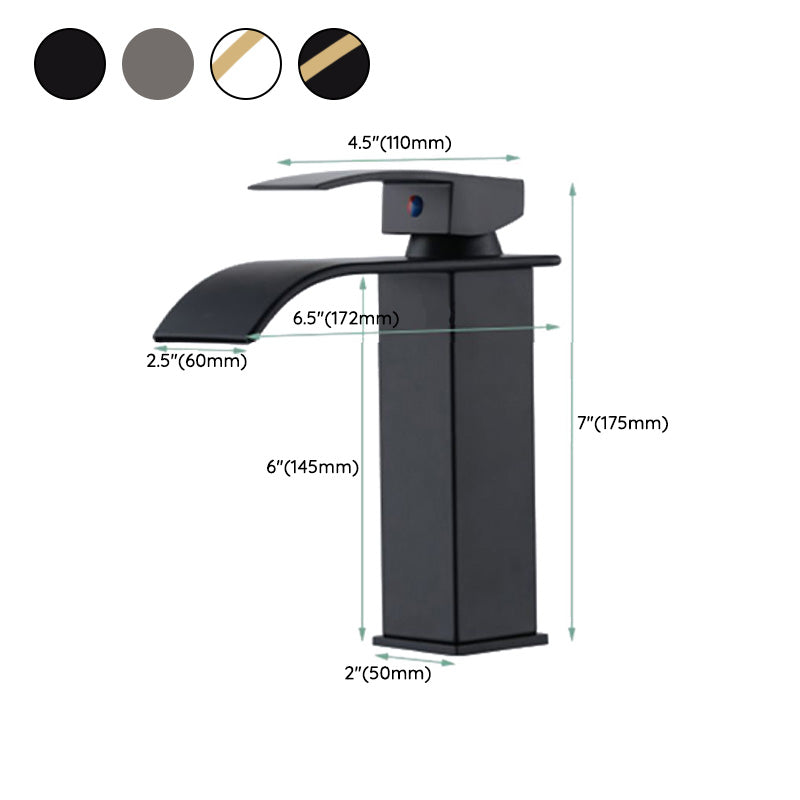 Lisslune | Basin Waterfall Outlet Single Lever Tap with LED Light