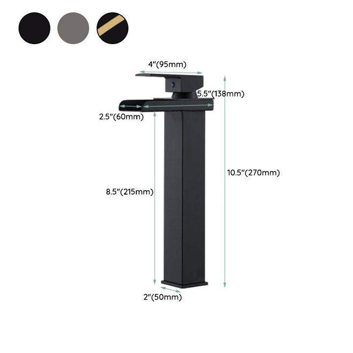 Lisslune | Basin Waterfall Outlet Single Lever Tap with LED Light