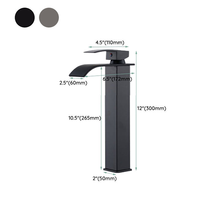 Lisslune | Basin Waterfall Outlet Single Lever Tap with LED Light