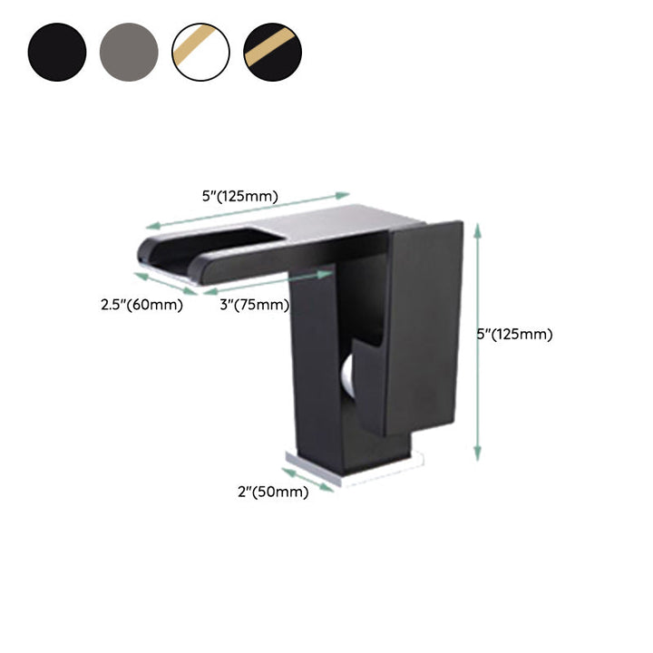 Lisslune | Basin Waterfall Outlet Single Lever Tap with LED Light