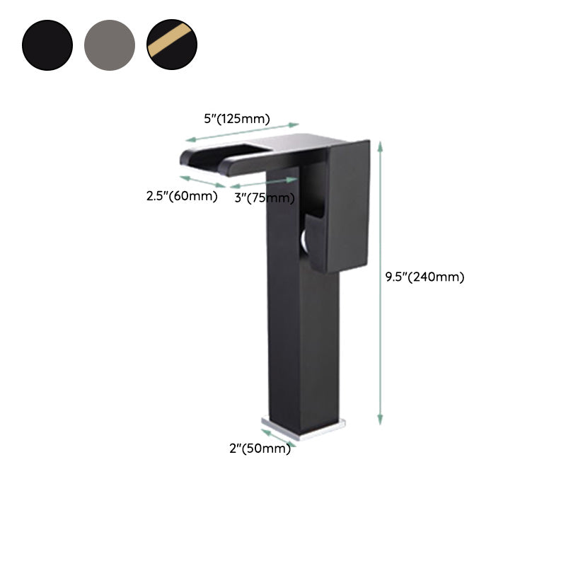 Lisslune | Basin Waterfall Outlet Single Lever Tap with LED Light