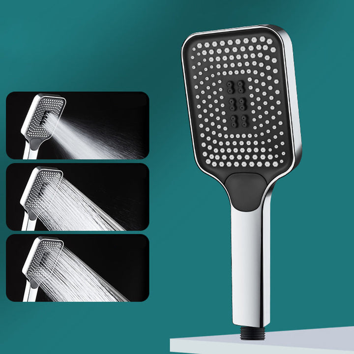 Lisslune | Contemporary Handheld Supercharged Showerhead Square 3 Settings Spray Head