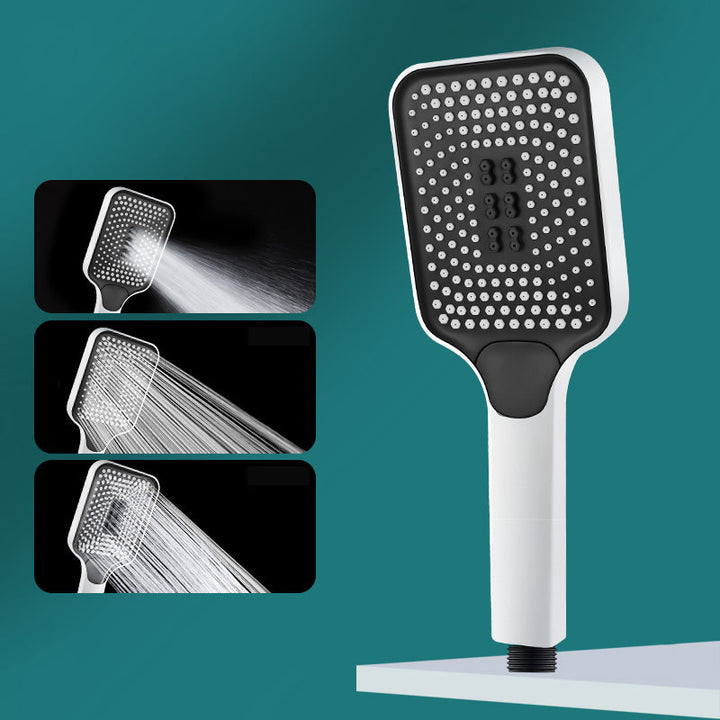 Lisslune | Contemporary Handheld Supercharged Showerhead Square 3 Settings Spray Head