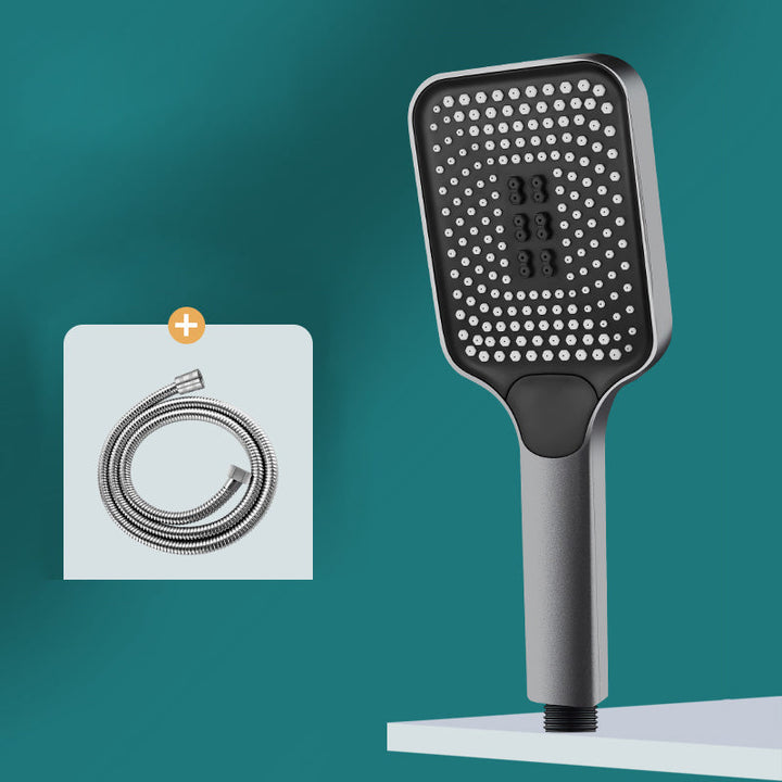 Lisslune | Contemporary Handheld Supercharged Showerhead Square 3 Settings Spray Head